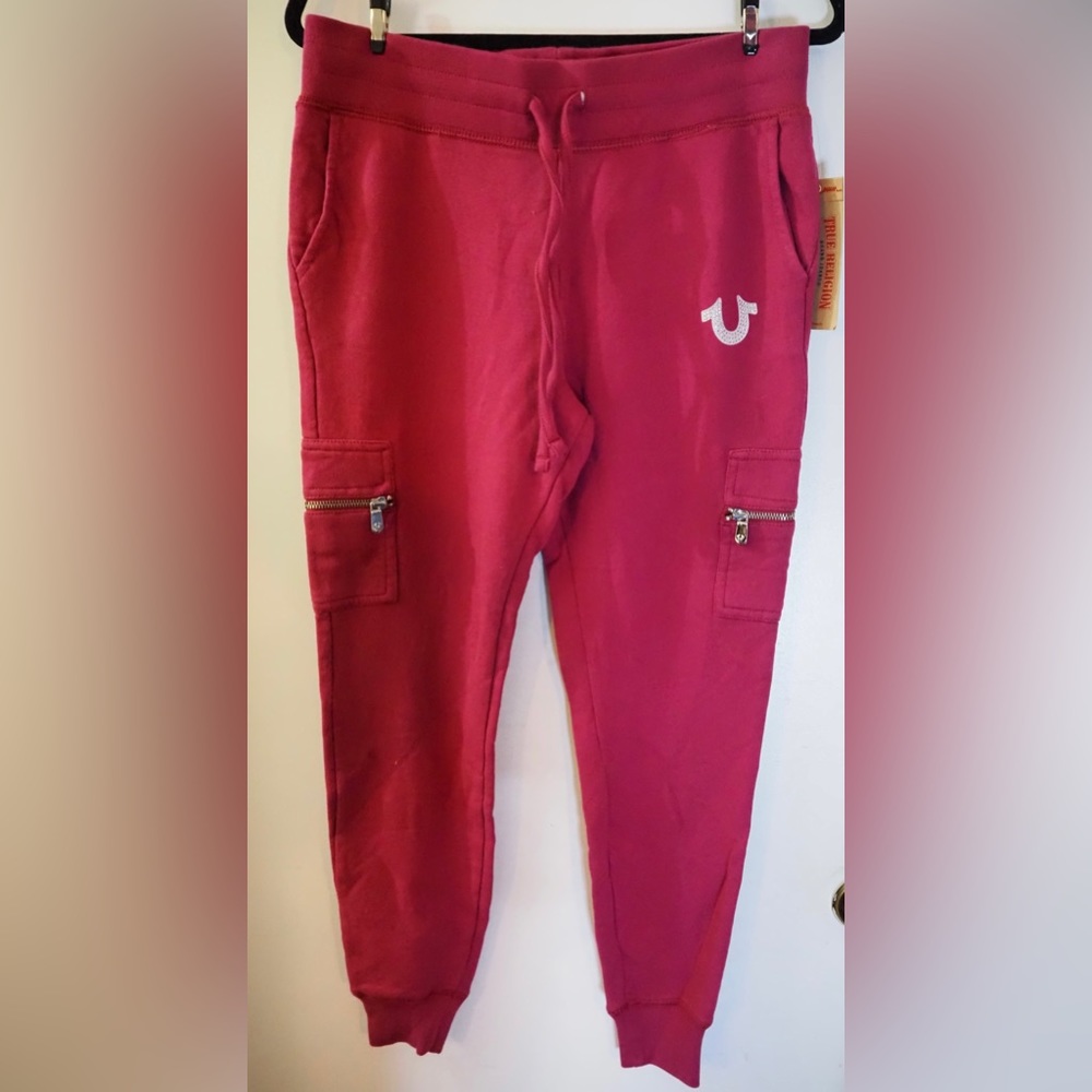 True Religion Cargo Zip Joggers - Pink - Small